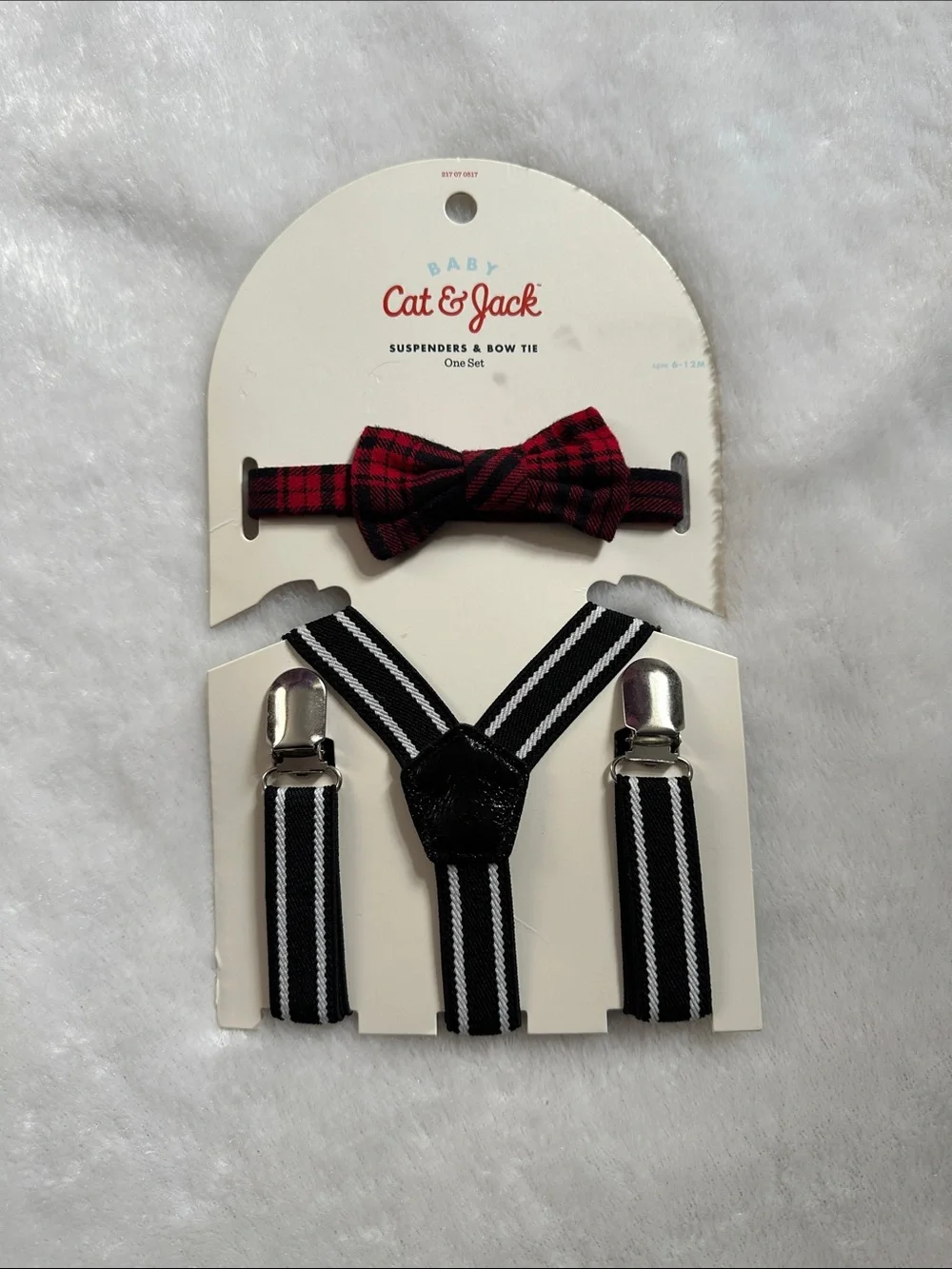 Cat & Jack Baby Suspenders and Bow tie